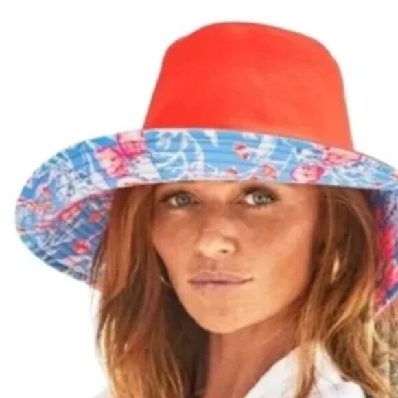 NWT Lilly Pulitzer reversible gwp sun hat Bahamian Rhapsody main image 4